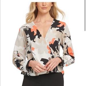 DKNY never worn faux wrap blouse